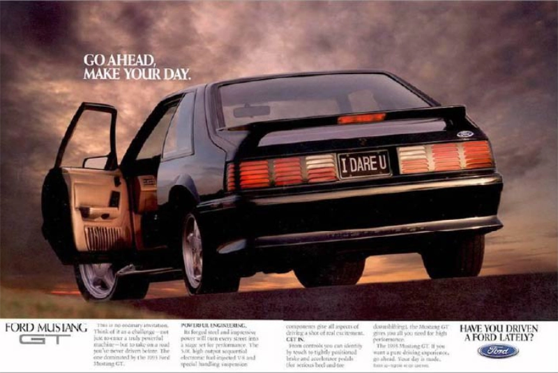 1981 Ford Mustang vintage auto ad; I dare u 1981 Ford Mustang vintage auto ad; I dare u